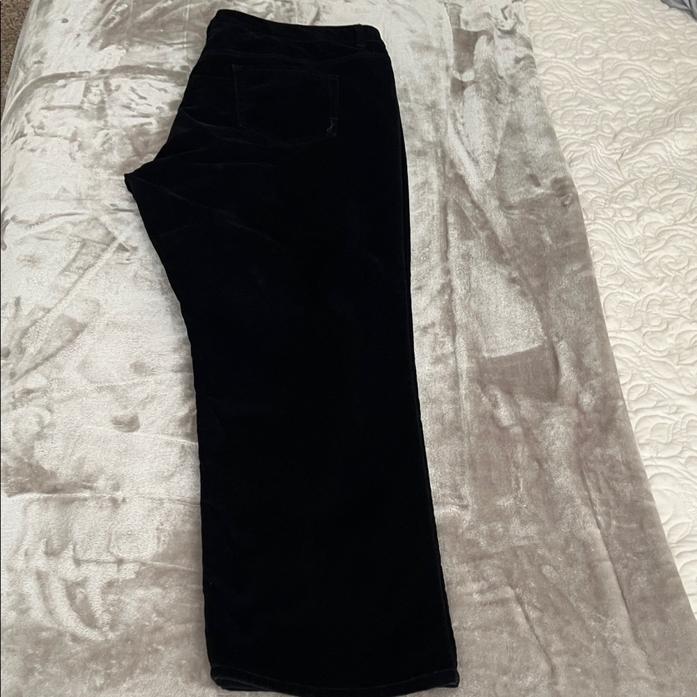 Jones size 22 New York Black Corduroy Straight  Leg Pants